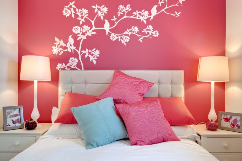 cara membuat wallpaper dinding dari kertas kado,schlafzimmer,rosa,zimmer,wand,bett