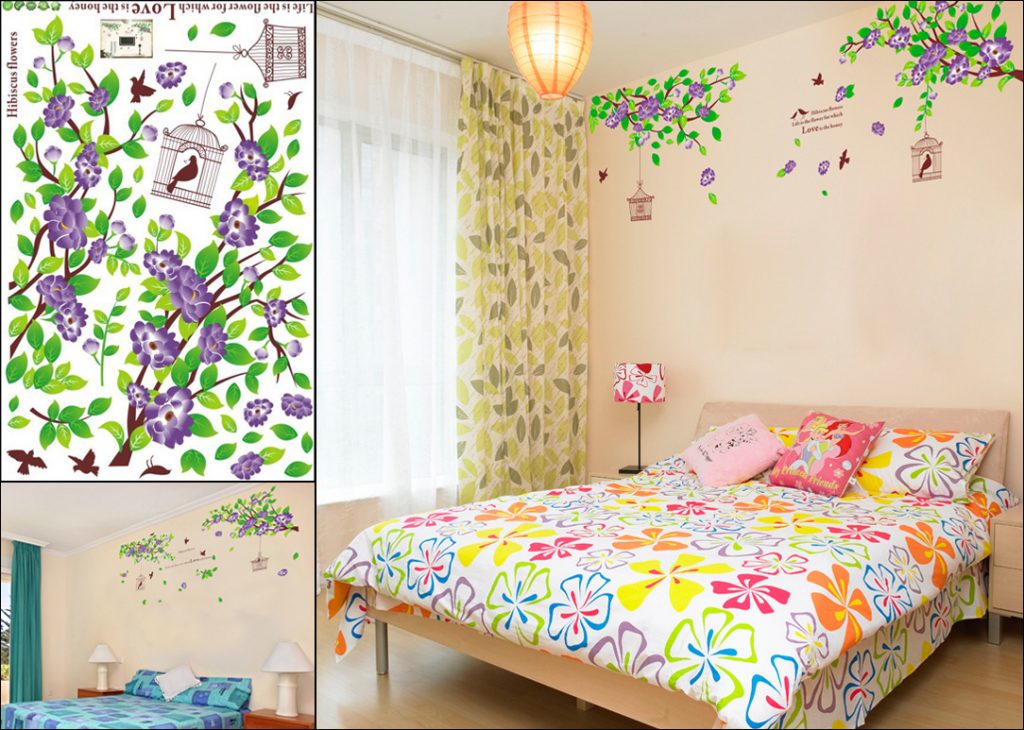 cara membuat wallpaper dinding dari kertas kado,bedroom,room,wall,wallpaper,bed