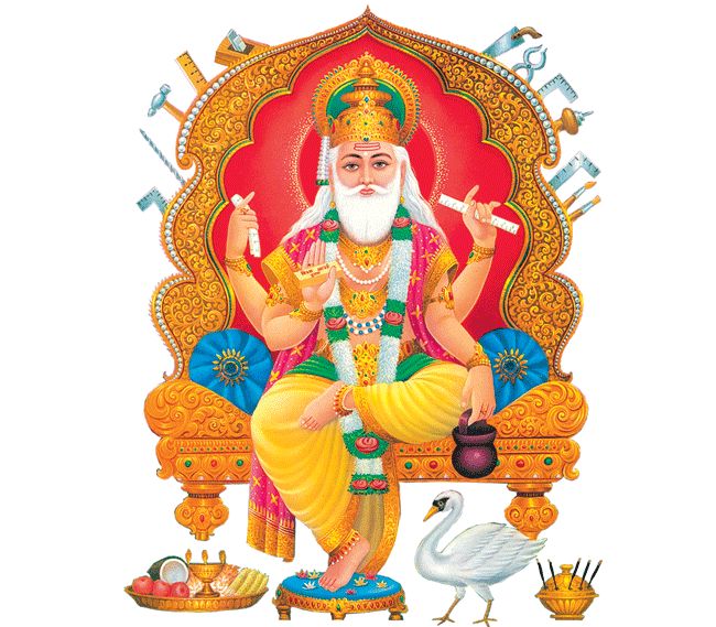 happy vishwakarma puja wallpaper,hindu temple,guru,statue,illustration,place of worship