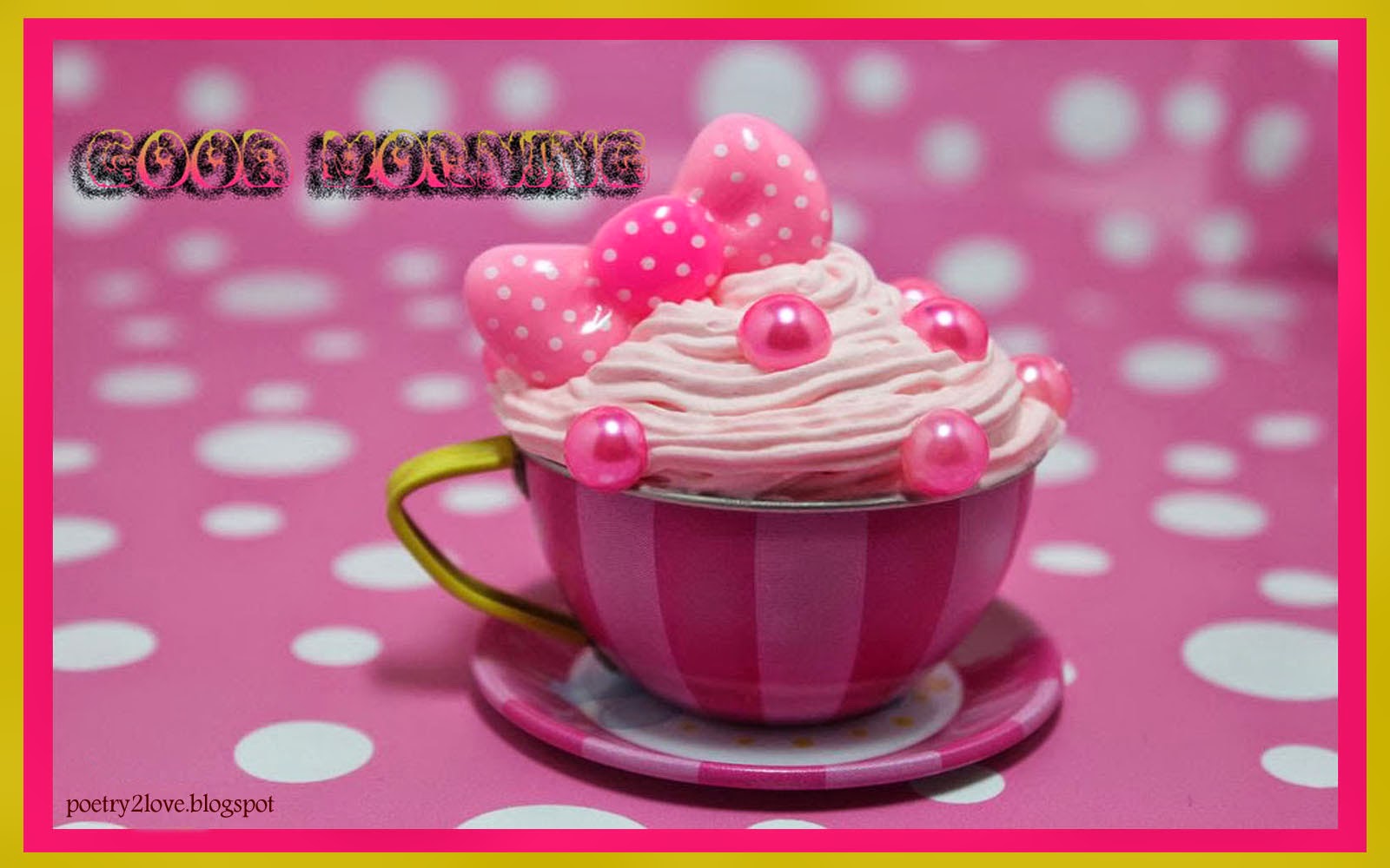 good morning ka wallpaper,pink,cup,cup,teacup,cream