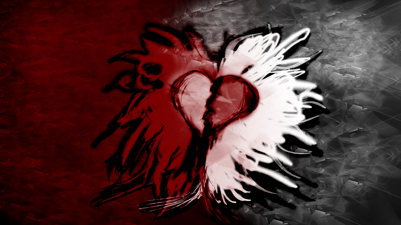 悪魔壁紙hd,赤,羽,フェザー,愛,心臓