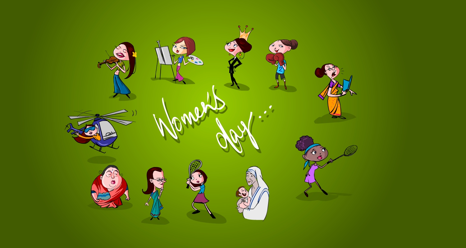 womens day wallpaper,cartoon,animated cartoon,illustration,animation,grass