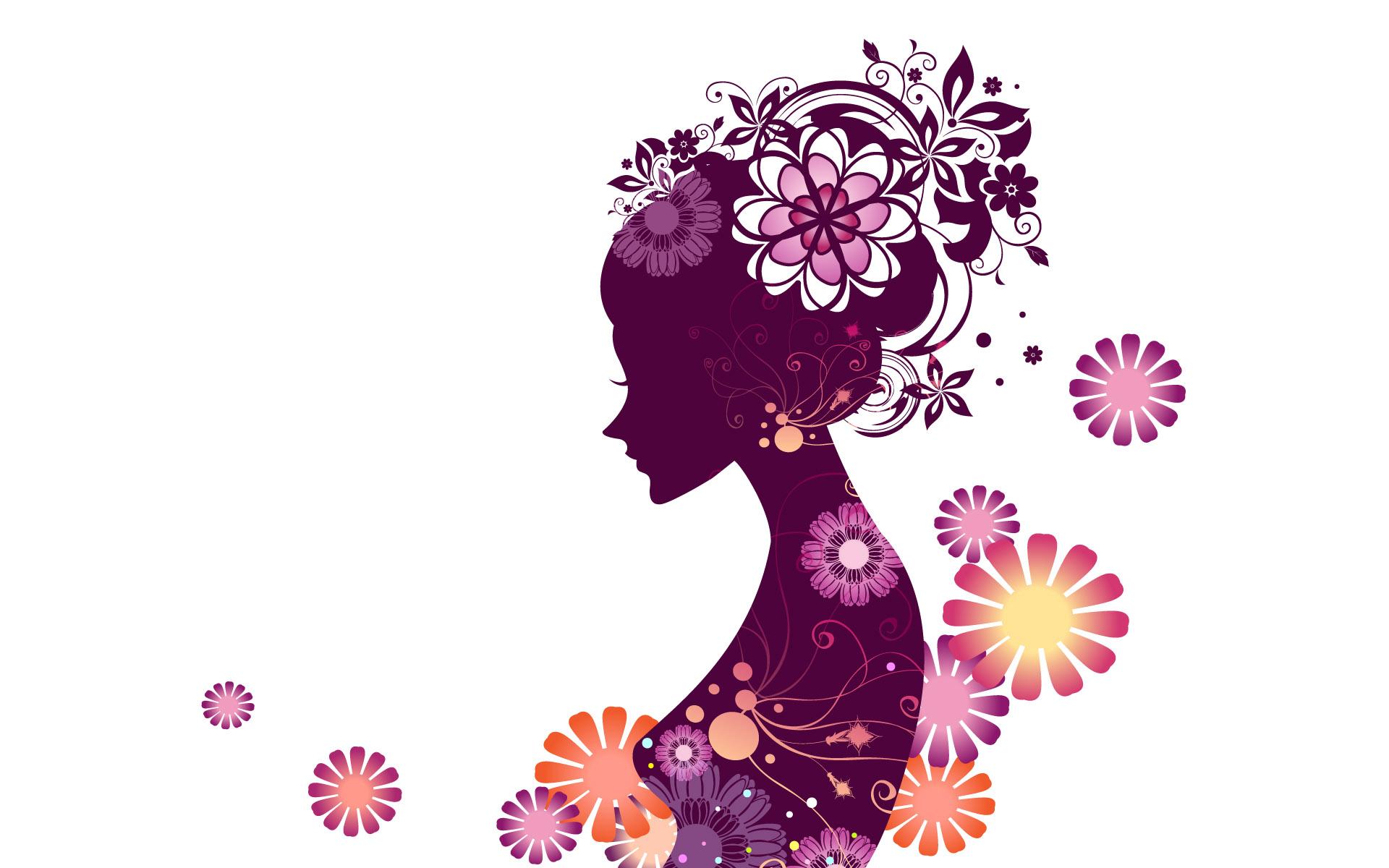 fond d'écran de la journée des femmes,violet,illustration,conception graphique,rose,plante