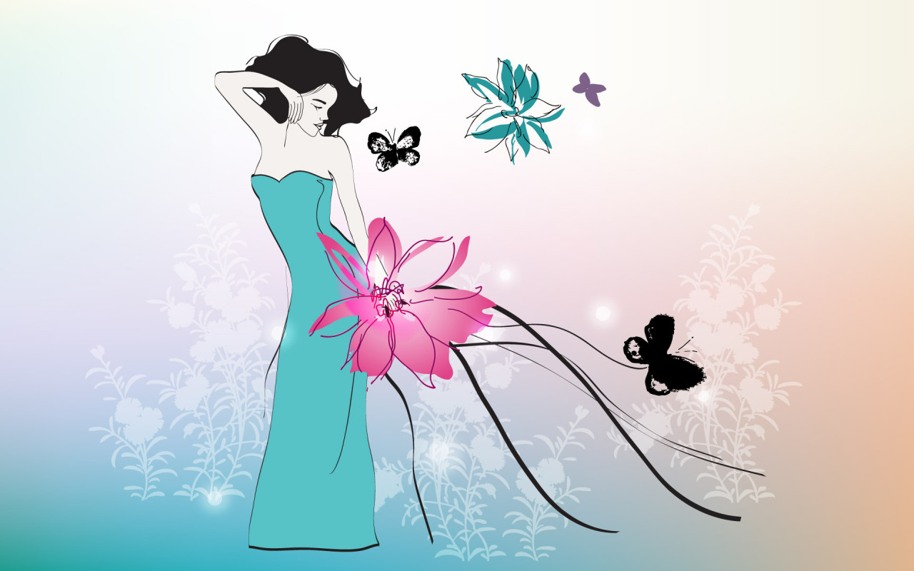 womens day wallpaper,butterfly,illustration,pink,graphic design,moths and butterflies