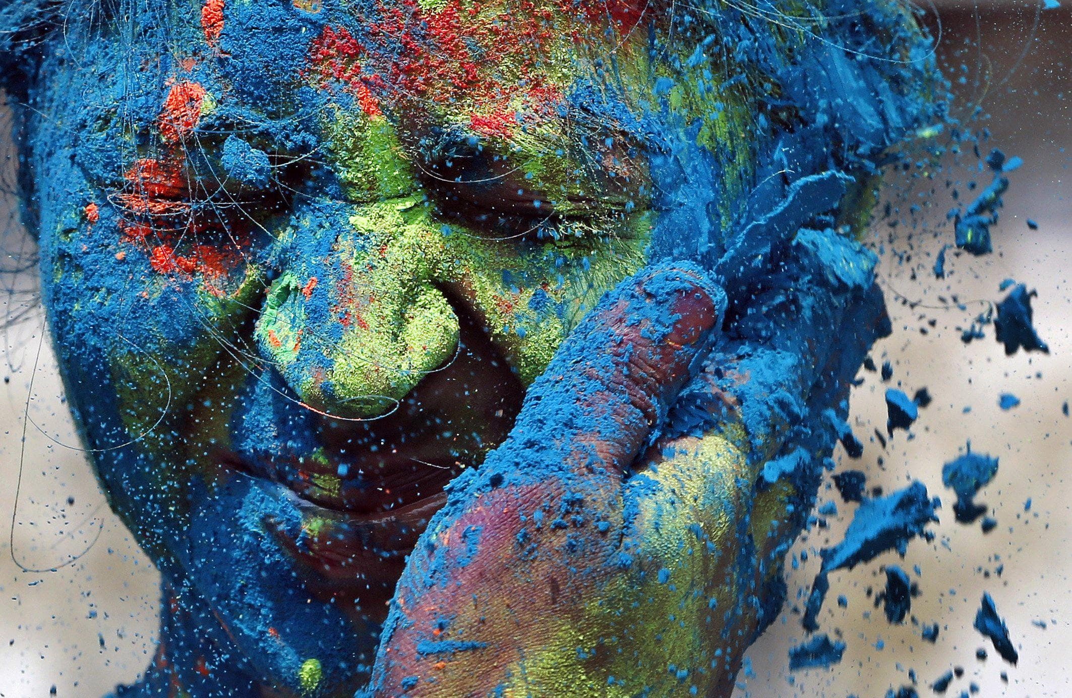 holi wallpaper hd 1080p,blu,pittura,arte moderna,arte,colori acrilici