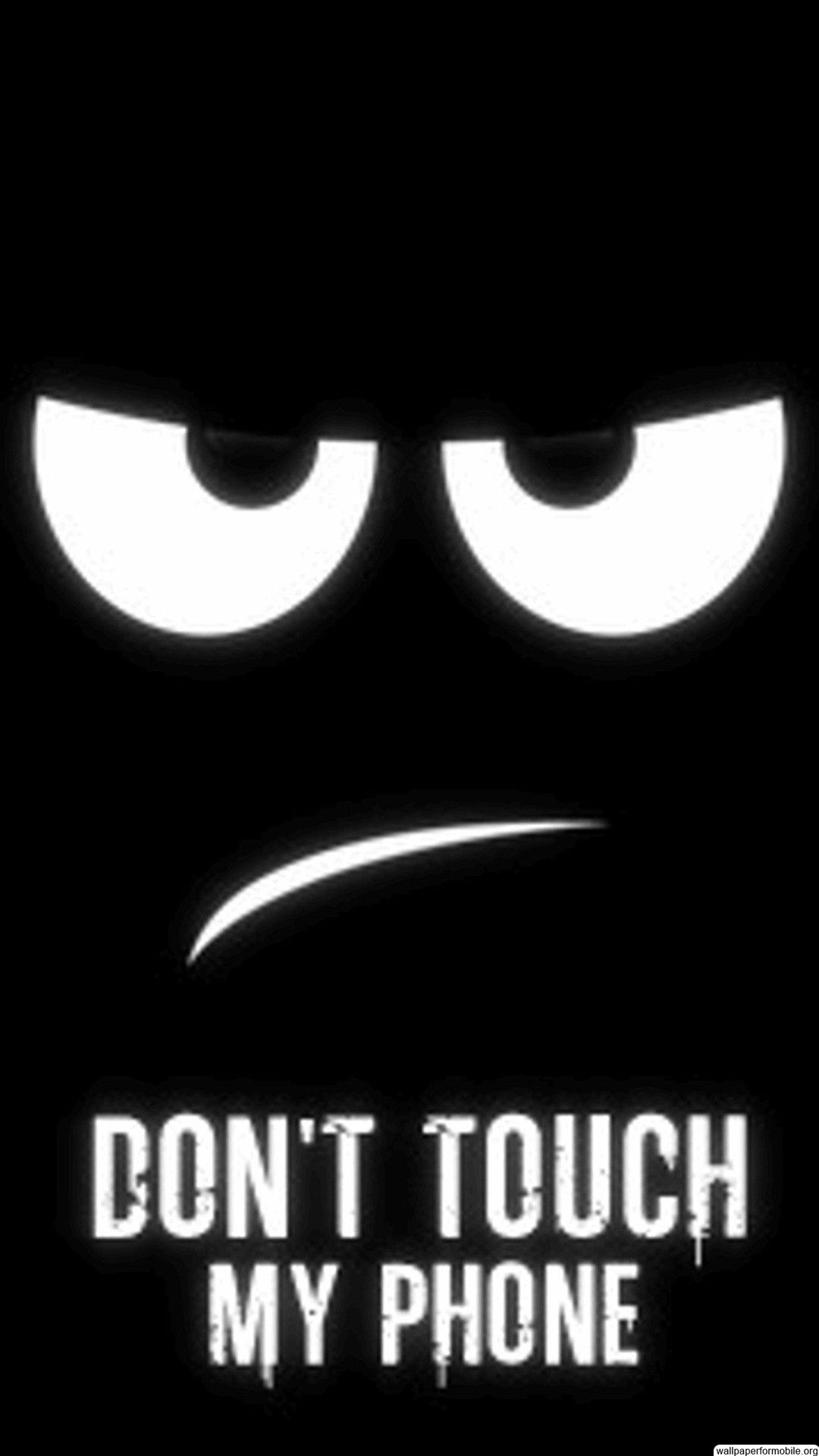 don t touch my phone wallpaper hd,black,facial expression,text,font,batman