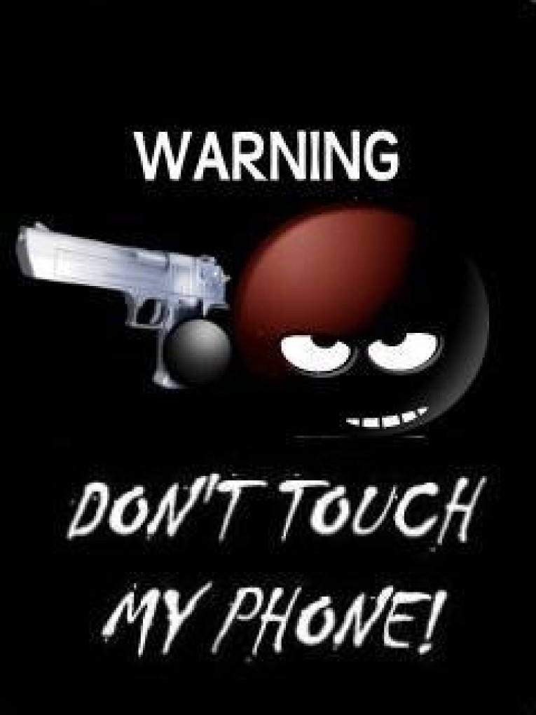 don t touch my phone wallpaper hd,gun,text,font,photo caption,darkness
