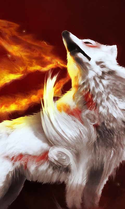 glowing live wallpaper,canidae,illustration,wolf,fox,carnivore