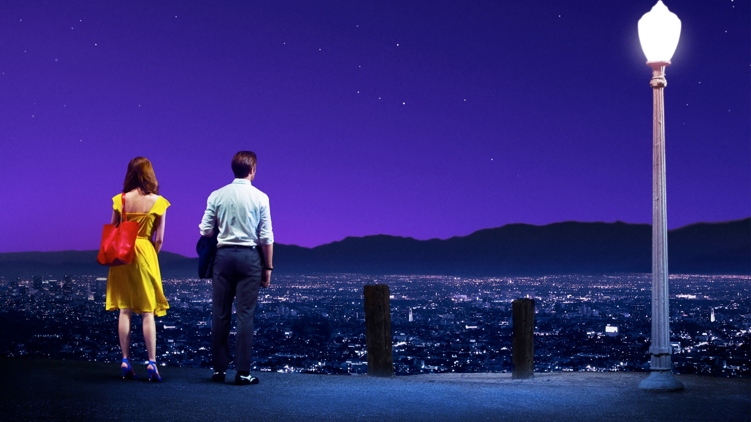 la la land wallpaper,sky,light,purple,night,lighting