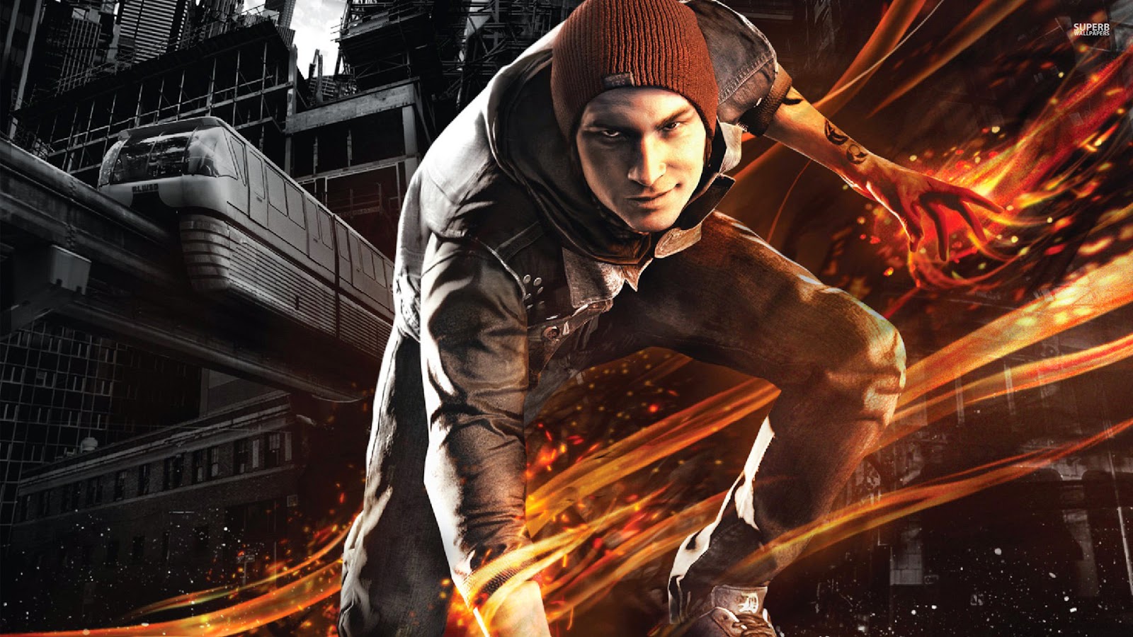 infamous second son wallpaper,action adventure game,pc game,cg artwork,fictional character,movie