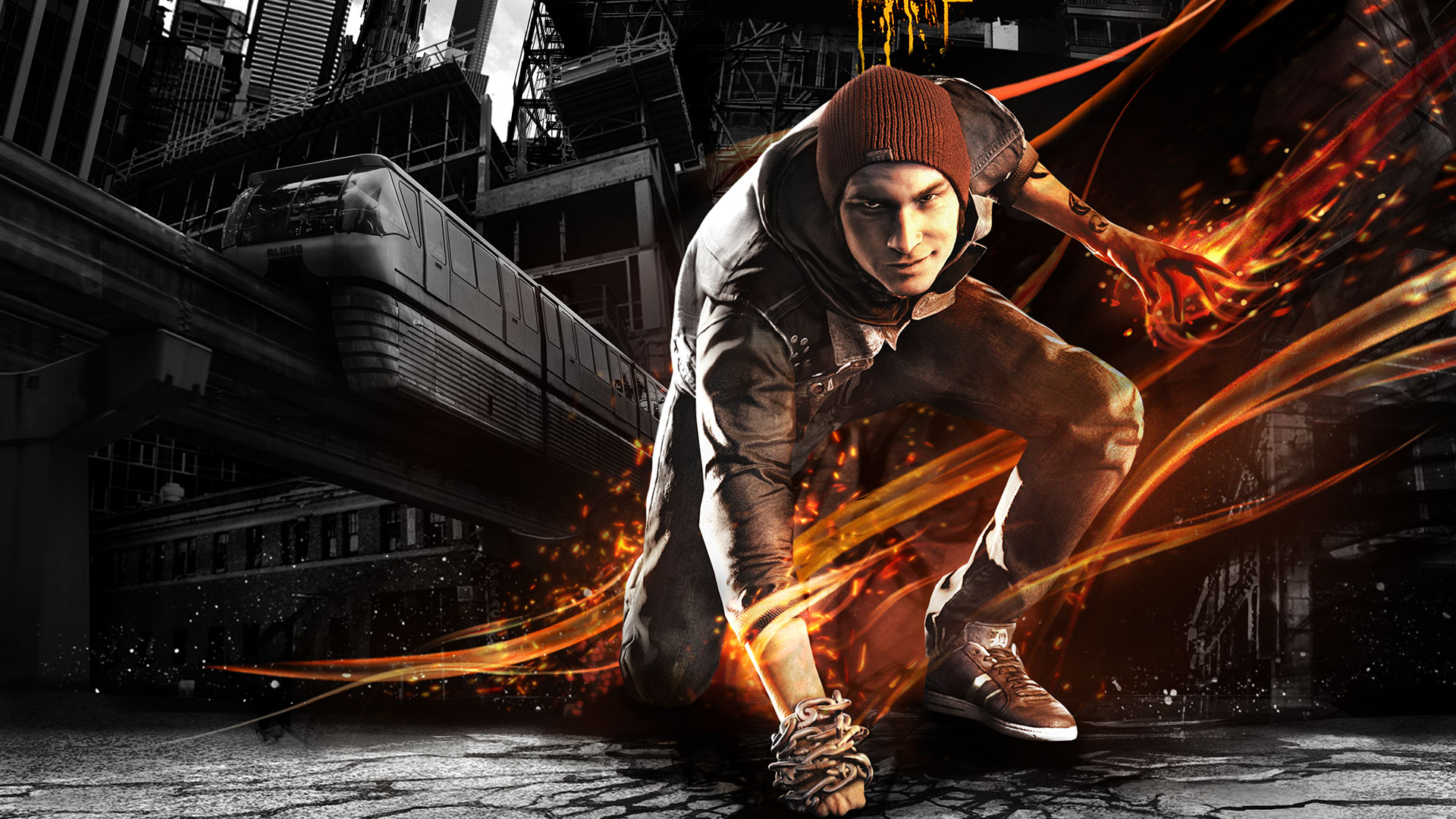 infamous second son wallpaper,action adventure game,pc game,workwear,cg artwork,action film