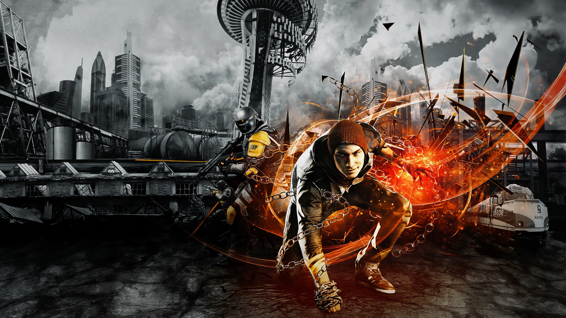 infamous second son wallpaper,action adventure game,pc game,cg artwork,games,strategy video game
