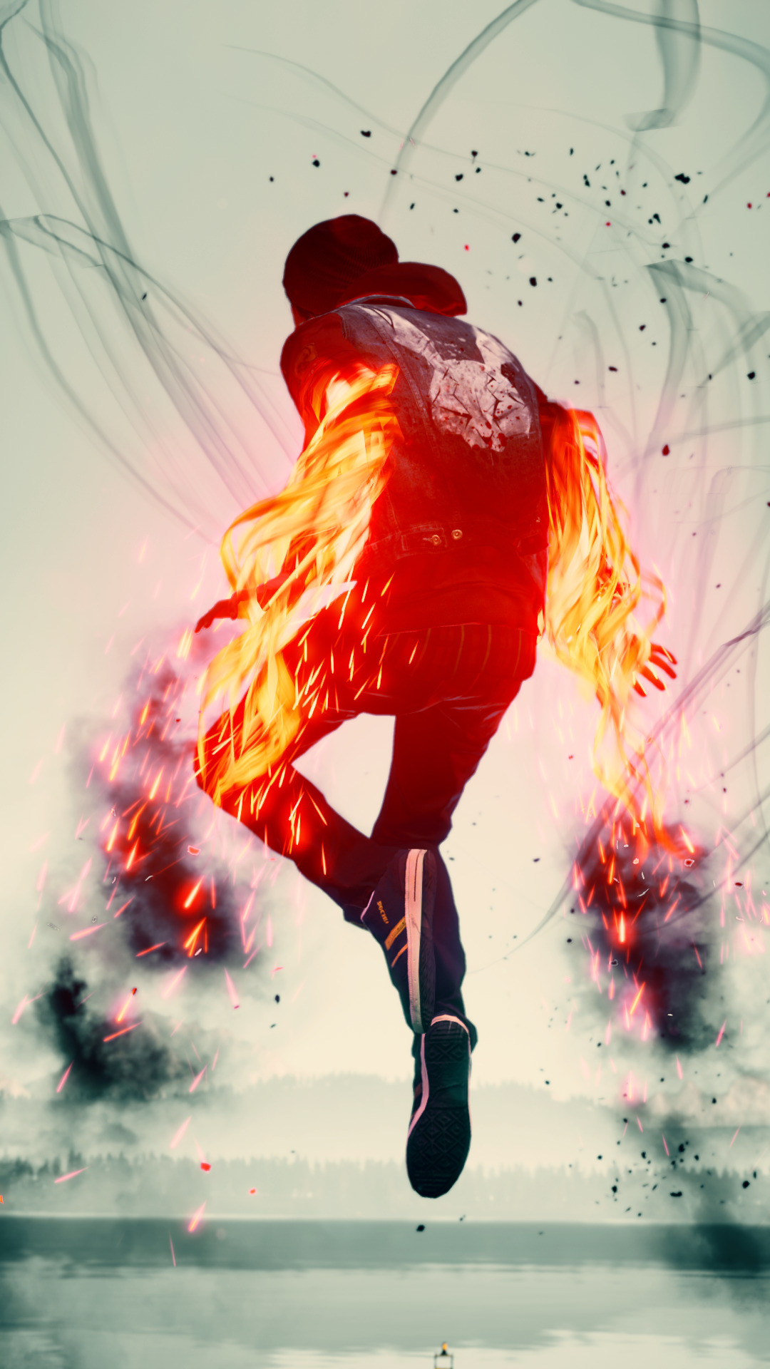 infamous second son wallpaper,street dance,illustration,graphic design,stunt performer,art