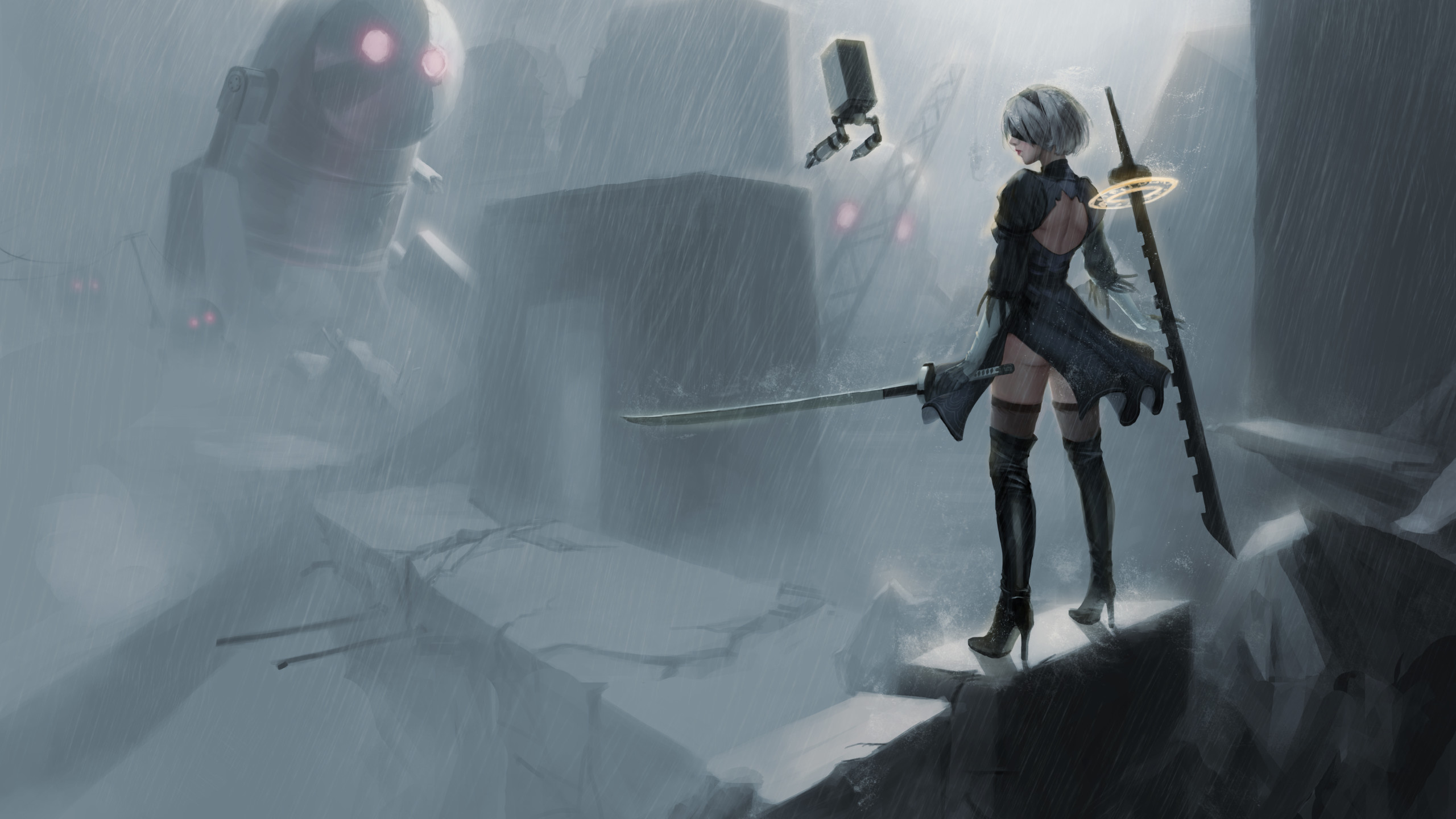 nier wallpaper,action adventure game,pc game,games,cg artwork,screenshot