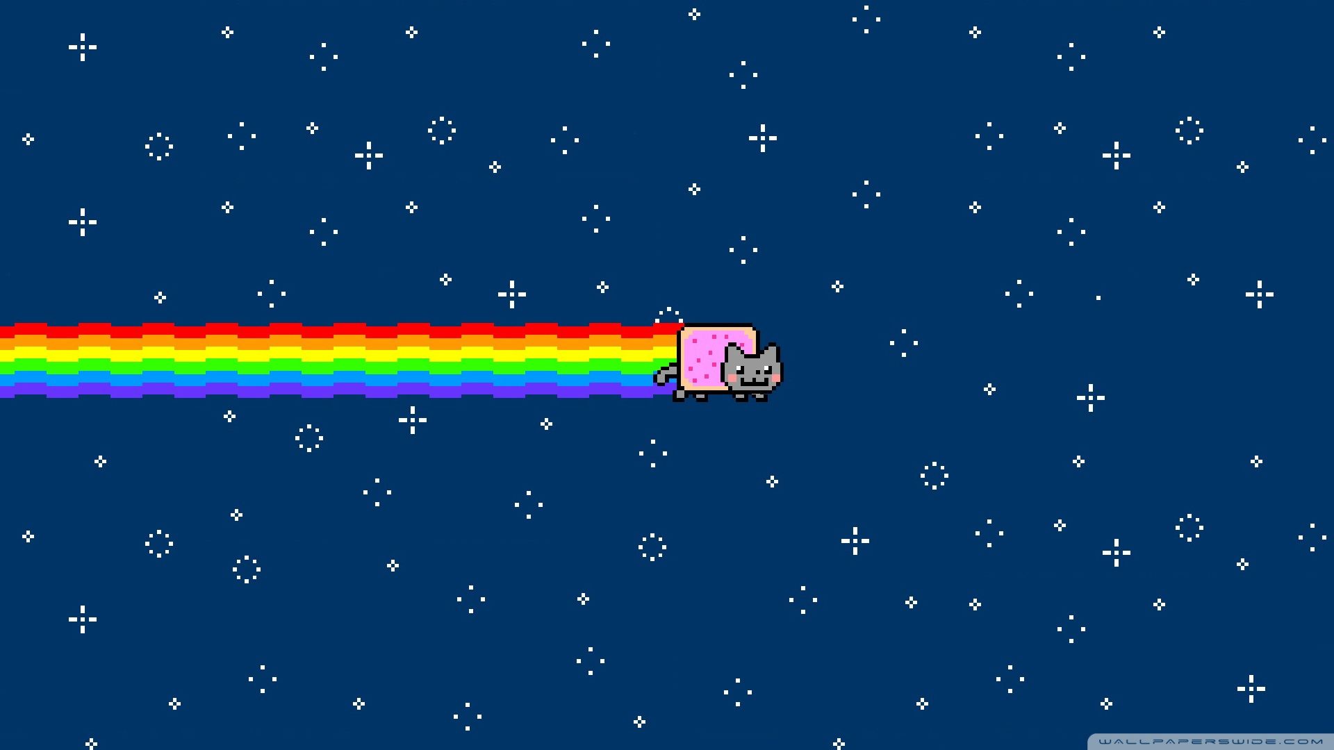 nyan cat wallpaper,sky,screenshot,space,graphic design,meteorological phenomenon