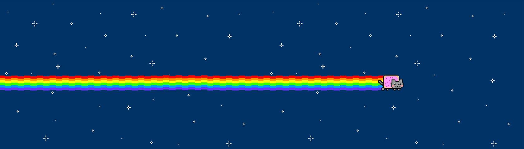 nyan cat wallpaper,blue,sky,line,atmosphere,font