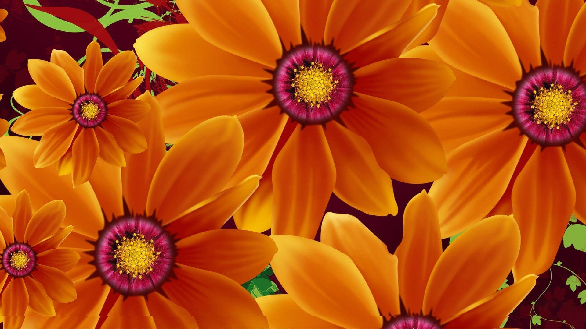 hd wallpaper for mobile 1920x1080 download,flower,petal,orange,african daisy,yellow