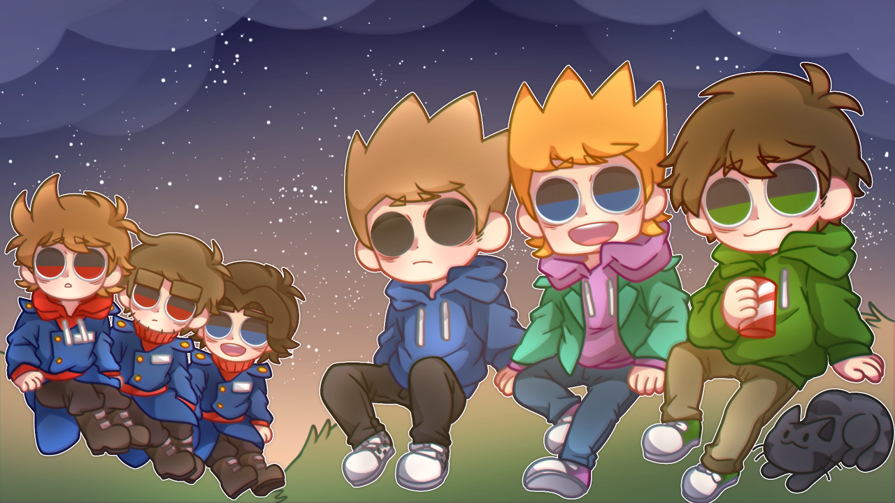 eddsworld wallpaper,cartoon,animated cartoon,anime,illustration,animation