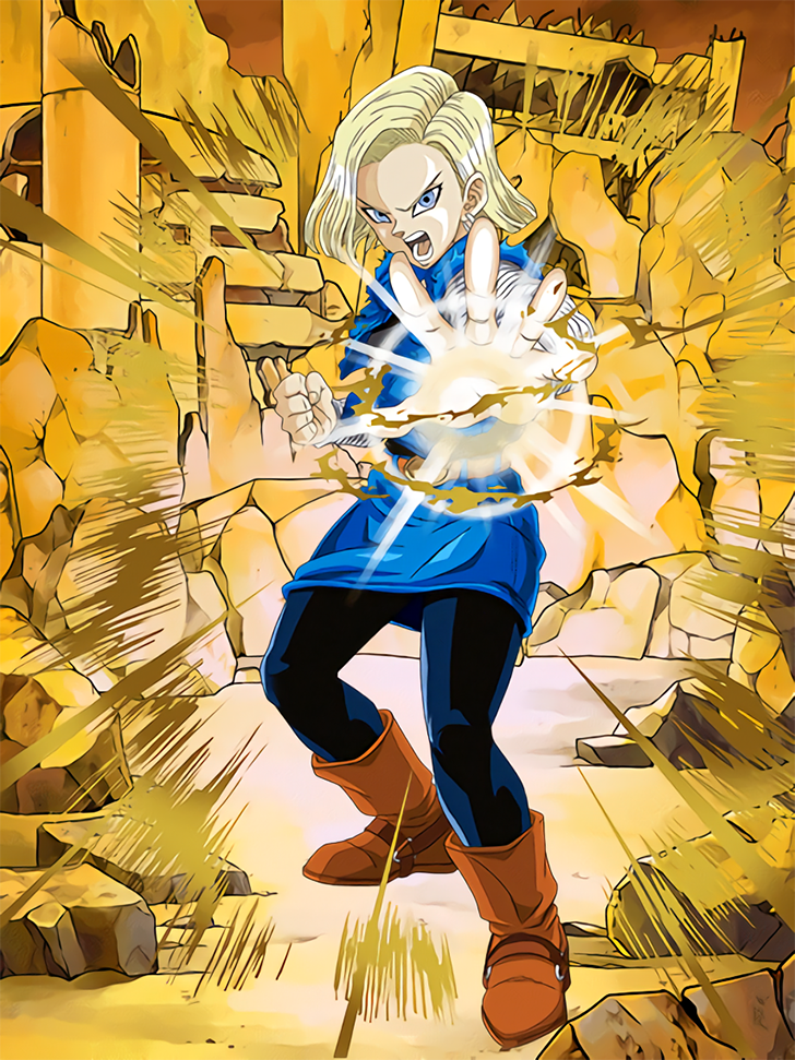 fond d'écran android 18,dessin animé,illustration,jaune,fiction,art