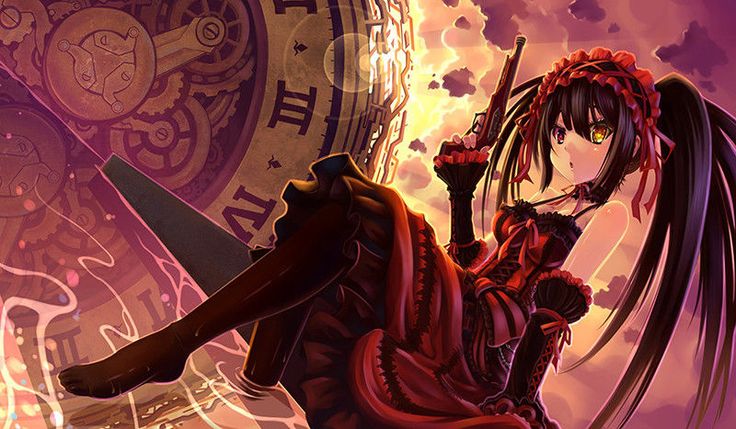 kurumi wallpaper,cg artwork,anime,cartoon,illustration,long hair