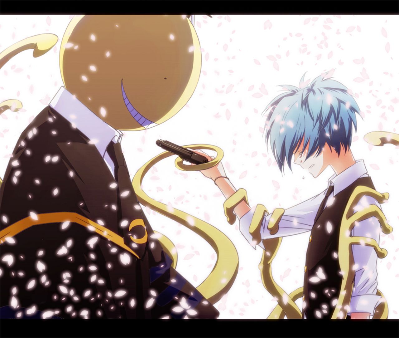 koro sensei tapete,karikatur,anime,cg kunstwerk,illustration,schwarzes haar