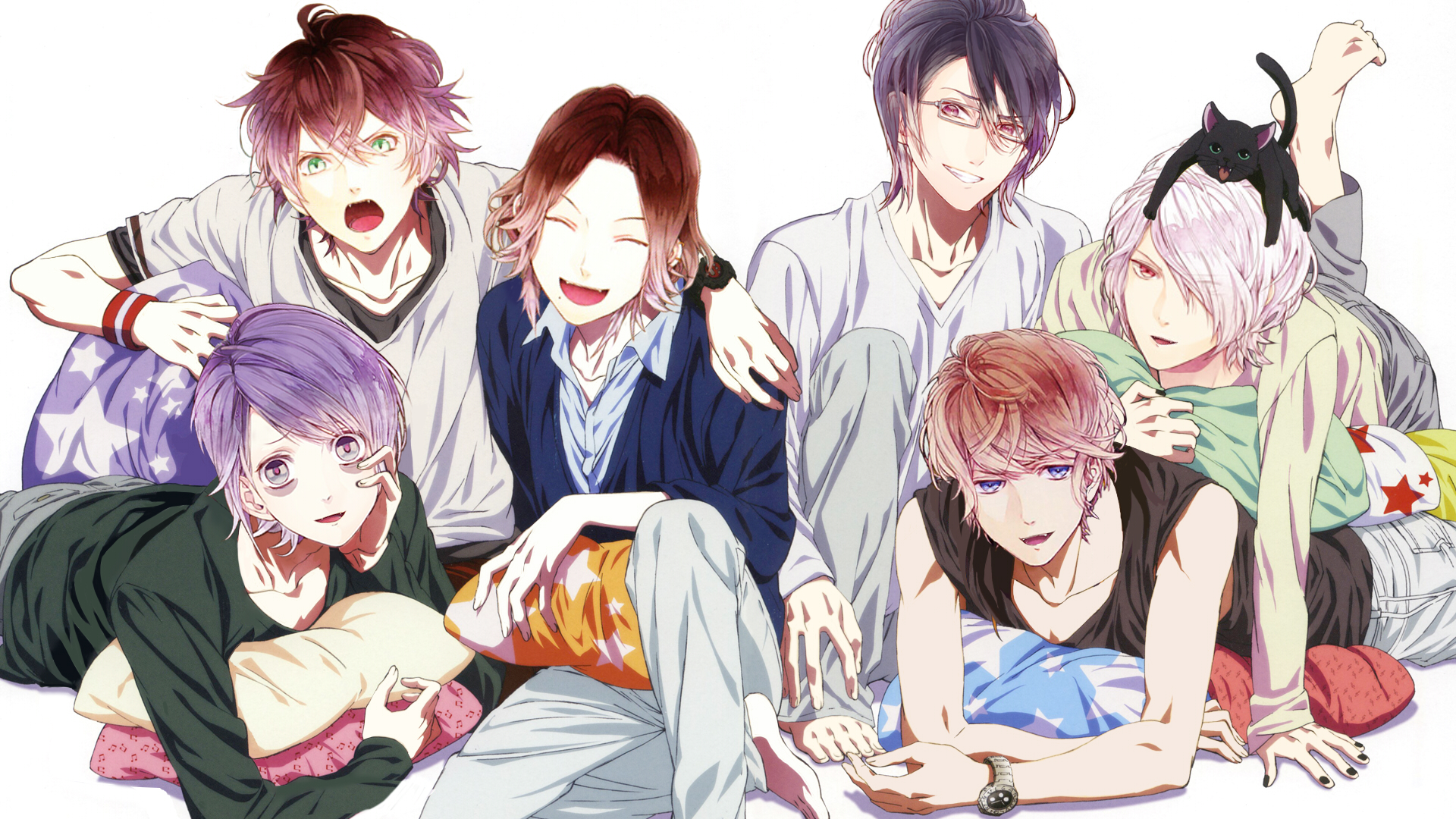 diabolik lovers fondo de pantalla,anime,dibujos animados,ilustración,cabello negro,personaje de ficción