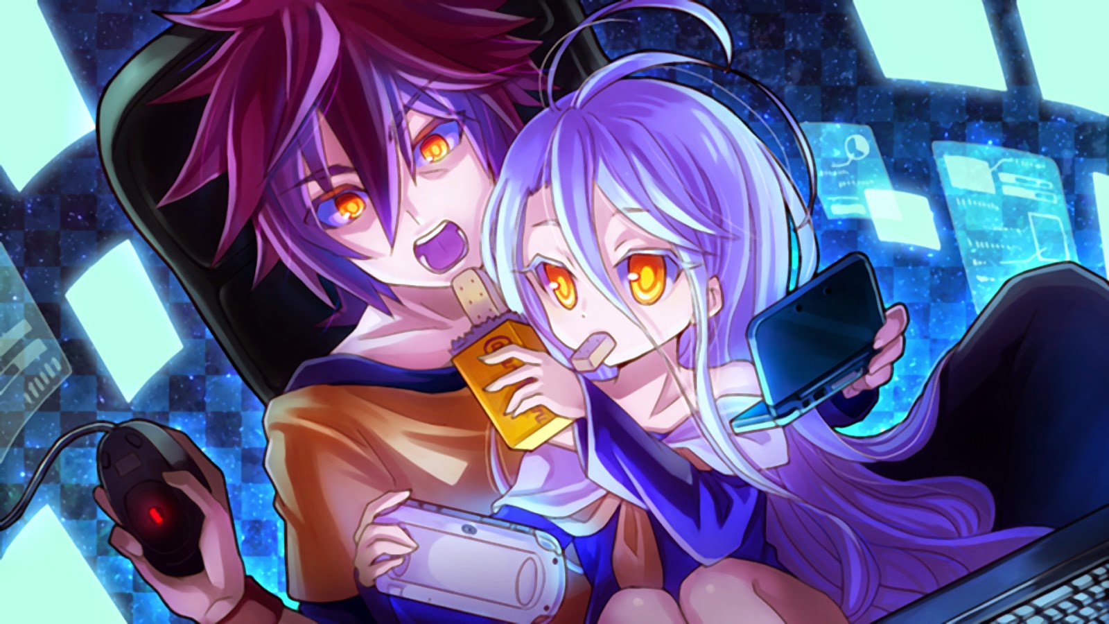 no game no life fondo de pantalla,dibujos animados,anime,cg artwork,personaje de ficción,cabello negro