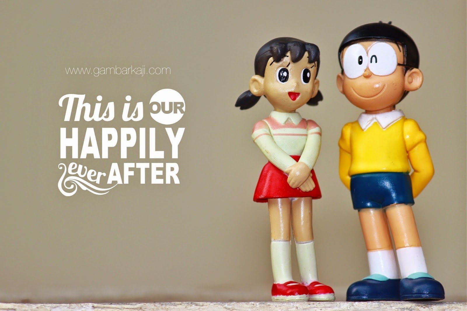 nobita shizuka love wallpapers,toy,cartoon,figurine,animated cartoon,action figure