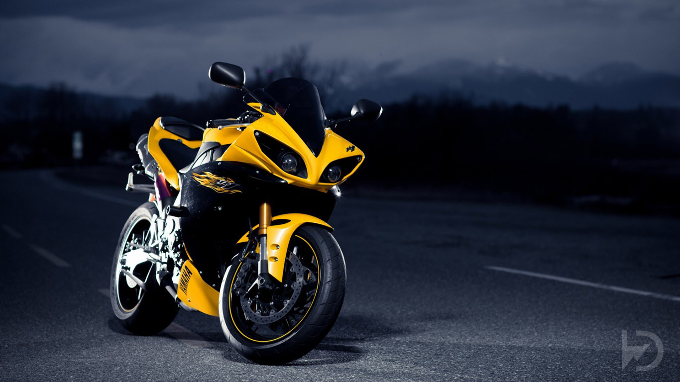 bike wallpaper hd 1920x1200,land vehicle,motorcycle,vehicle,yellow,headlamp