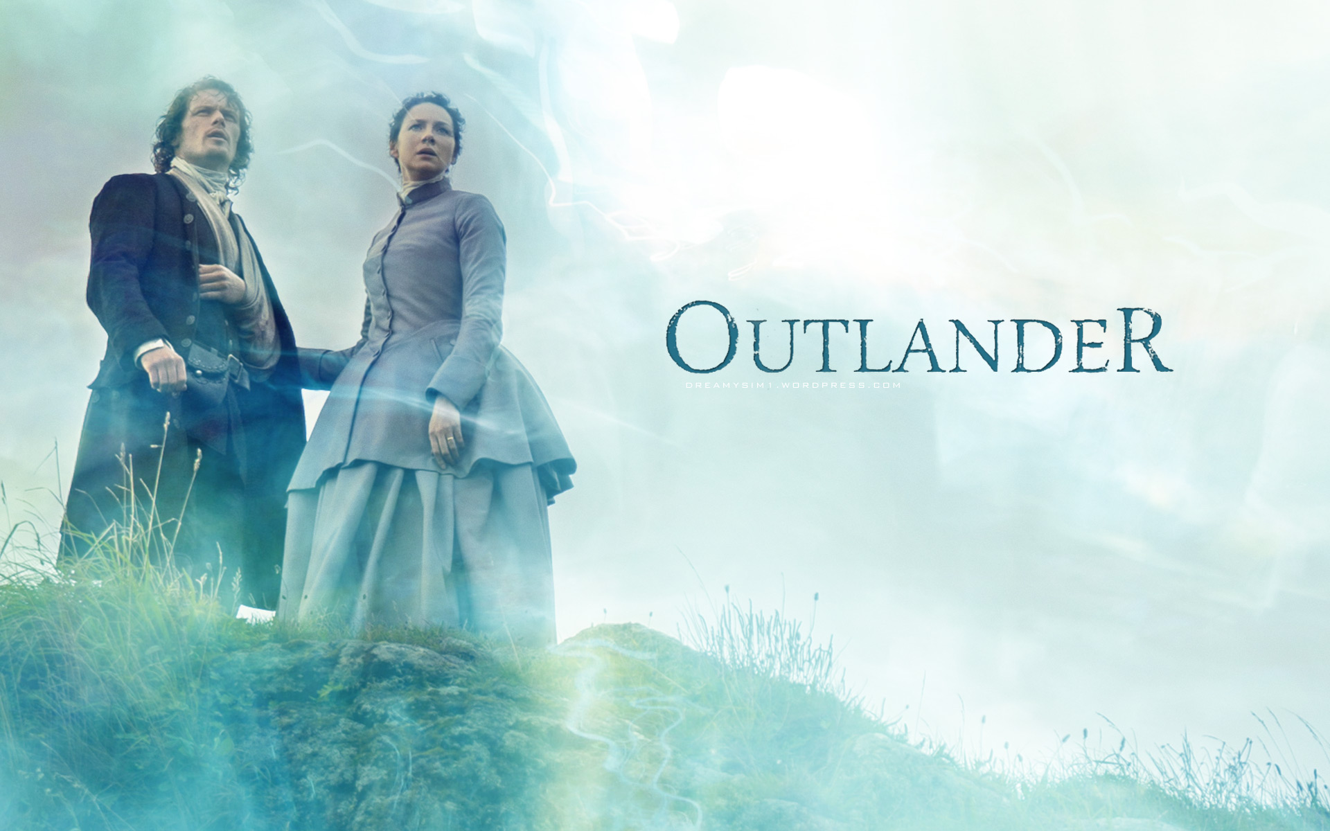 outlander tapete,himmel,schriftart,fotografie,cg kunstwerk,erfundener charakter