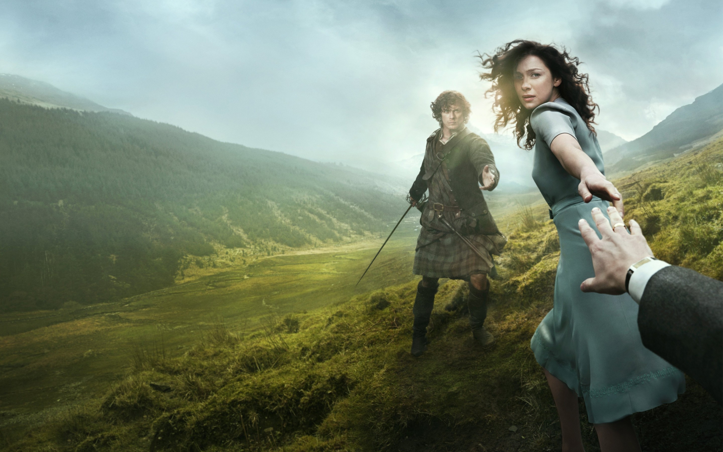 outlander wallpaper,people in nature,highland,mountainous landforms,hill,mountain