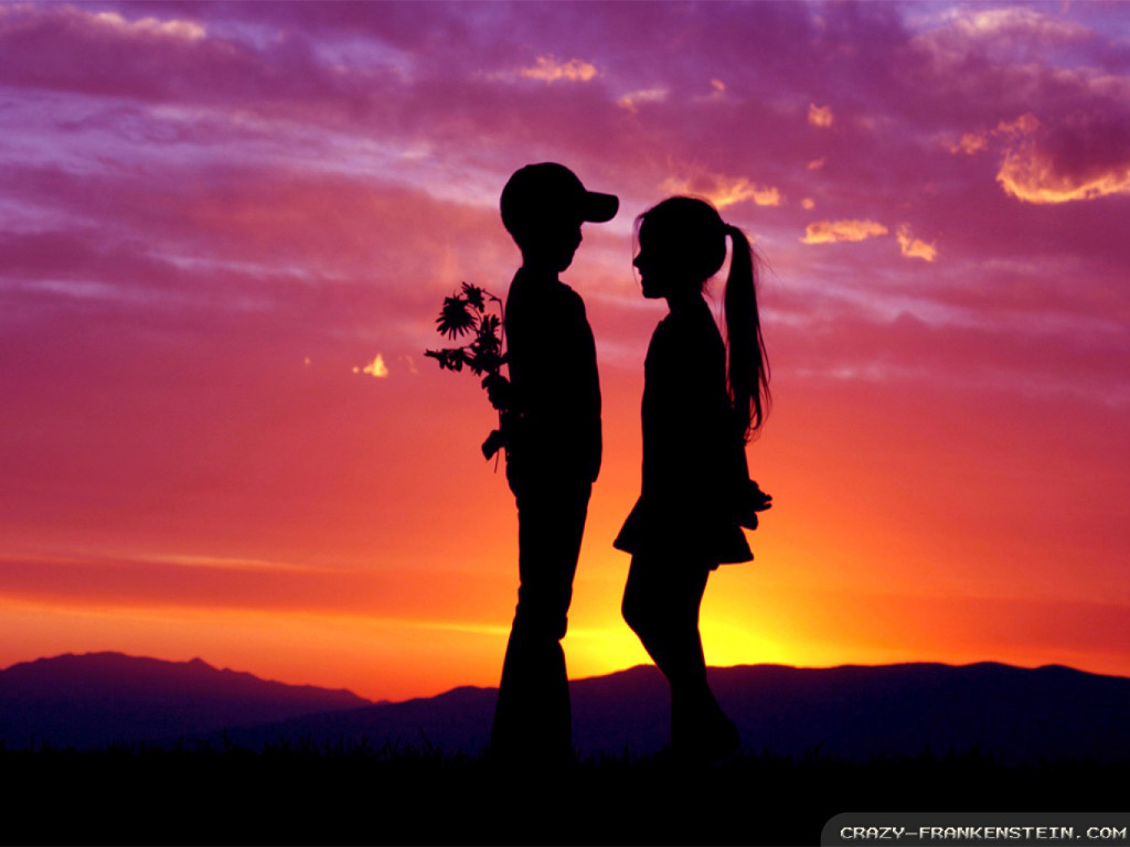 l'amour propose du papier peint,ciel,amour,romance,silhouette,le coucher du soleil