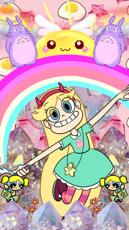 star vs the forces of evil wallpaper,cartoon,animated cartoon,illustration,fictional character,clip art