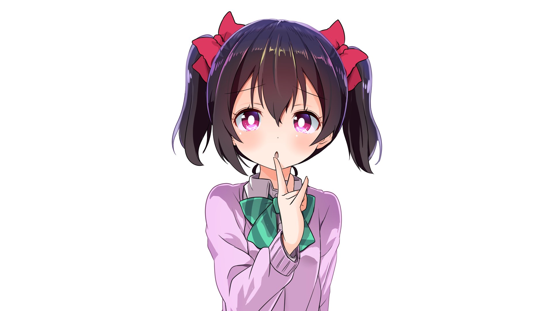 fond d'écran nico yazawa,dessin animé,anime,bouche,coupe hime,cheveux bruns