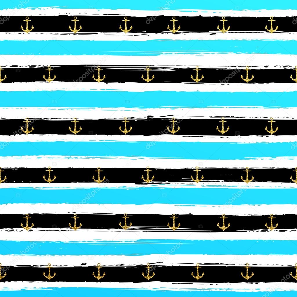 Glitter Gold Striped Wallpaper Blue Background Gold Stripes WallpaperUse