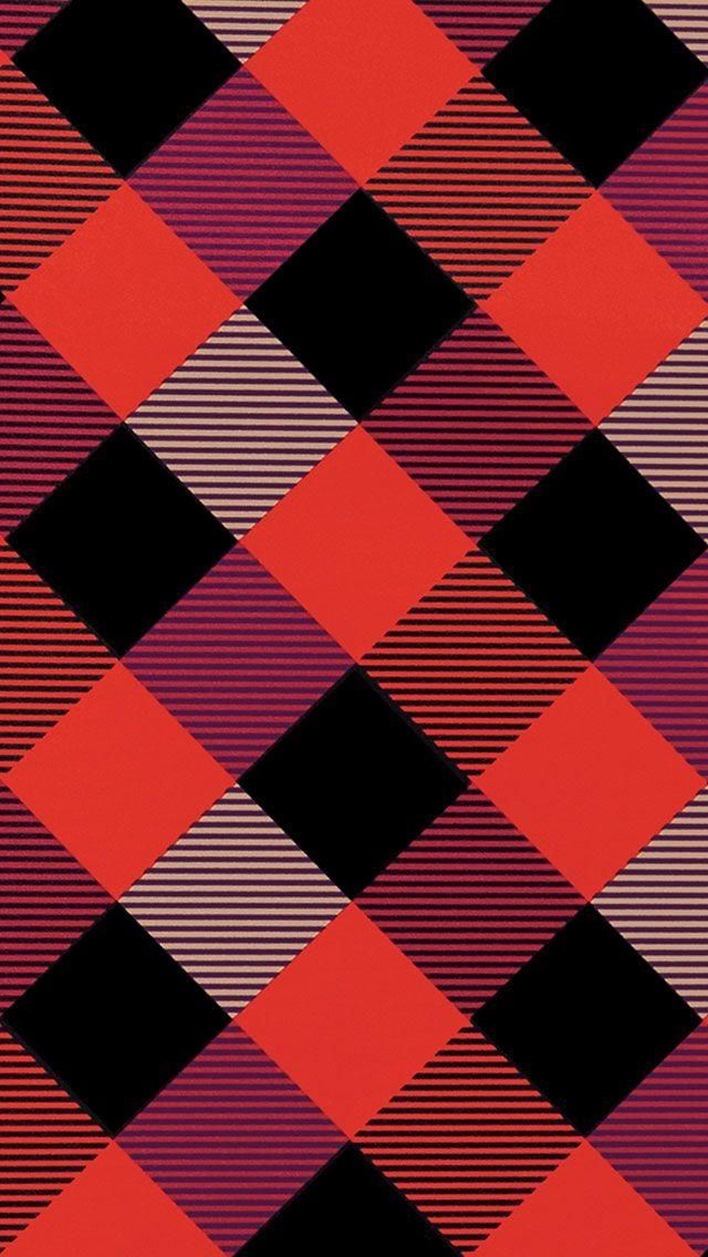 Buffalo Plaid Background Iphone- WallpaperUse