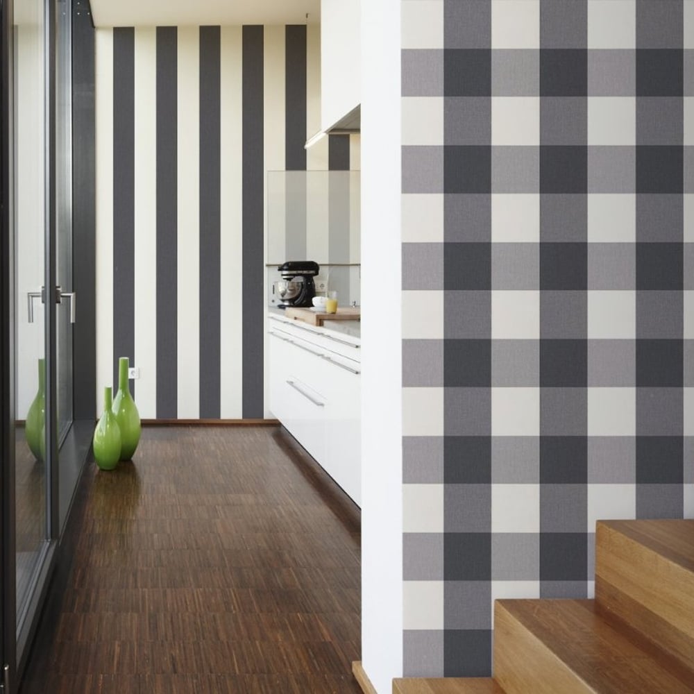 grey check wallpaper,floor,room,wall,interior design,property
