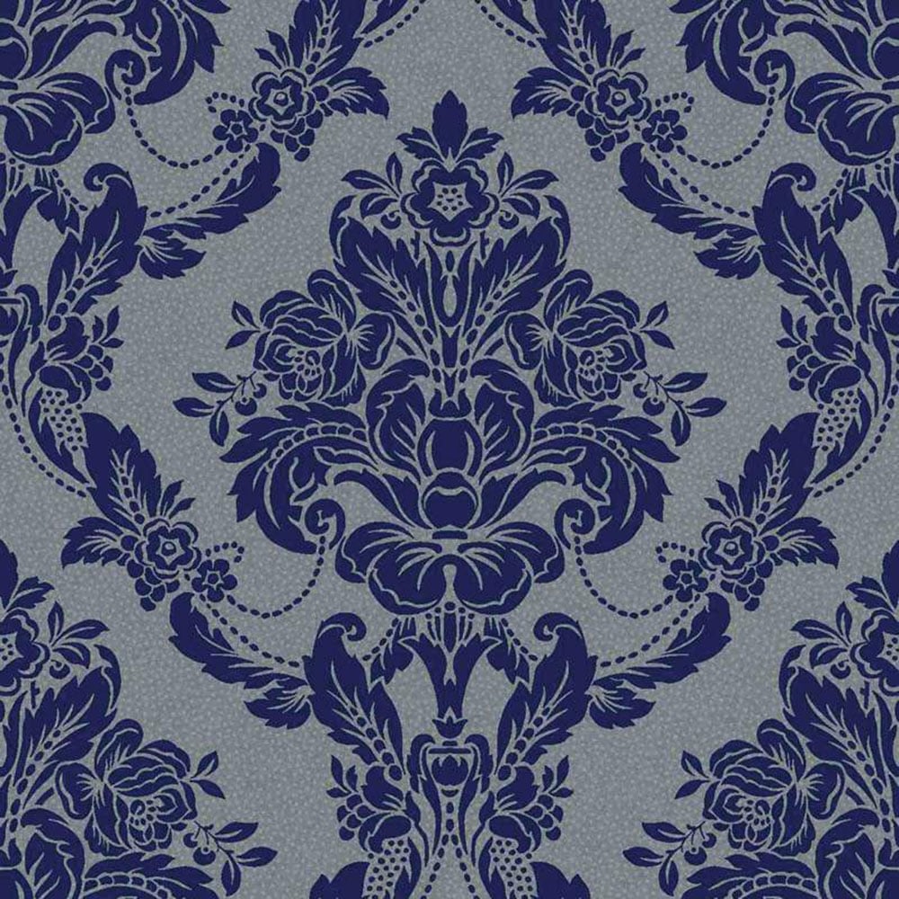 damask wallpaper uk,blue,pattern,cobalt blue,visual arts,motif