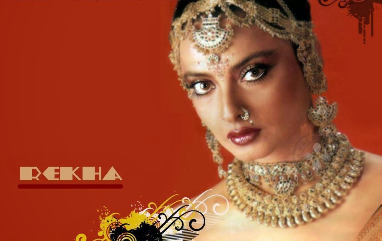 rekha wallpaper,eyebrow,jewellery,hairstyle,fashion accessory,makeover