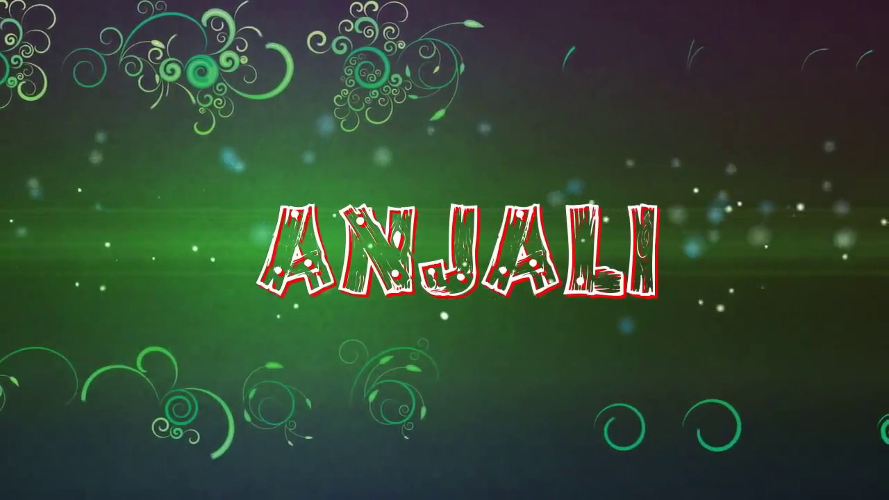 anjali name wallpaper,text,schriftart,grün,grafikdesign,kalligraphie