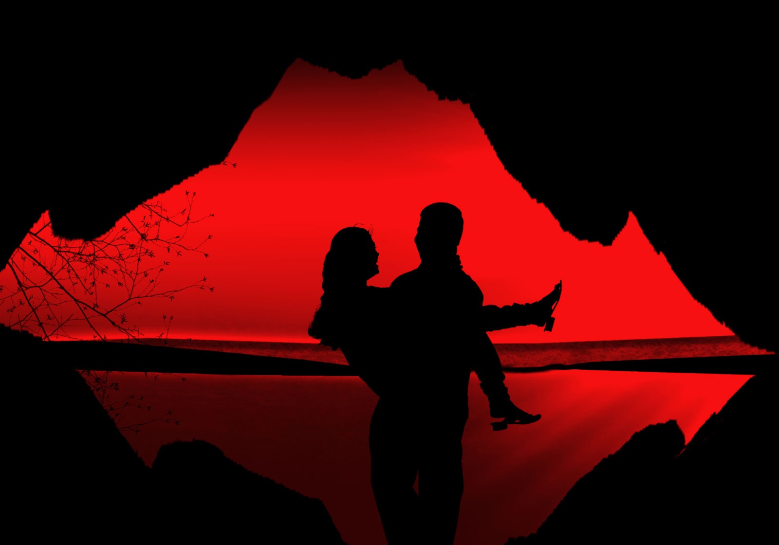 i love you suman name wallpaper,red,silhouette,photography,room,shadow