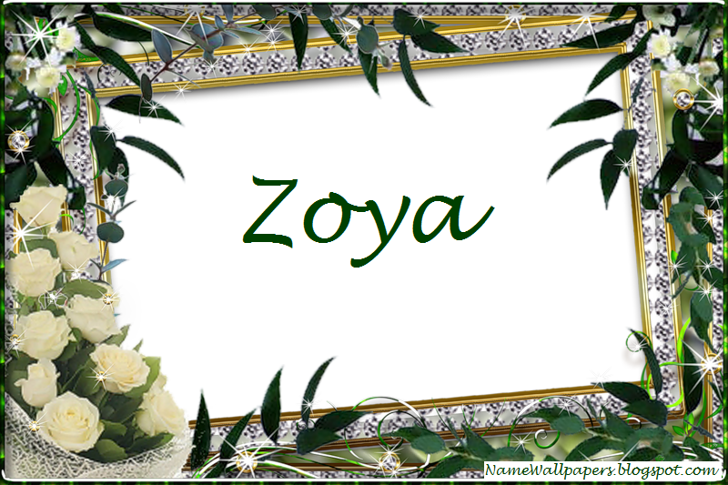 carta da parati con nome zoya,pianta,fiore,font,cornice,illustrazione