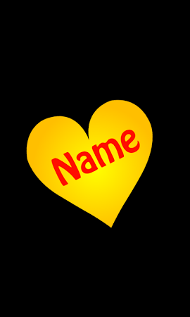 escriba el nombre en el fondo de pantalla y descárguelo,corazón,amarillo,texto,fuente,amor