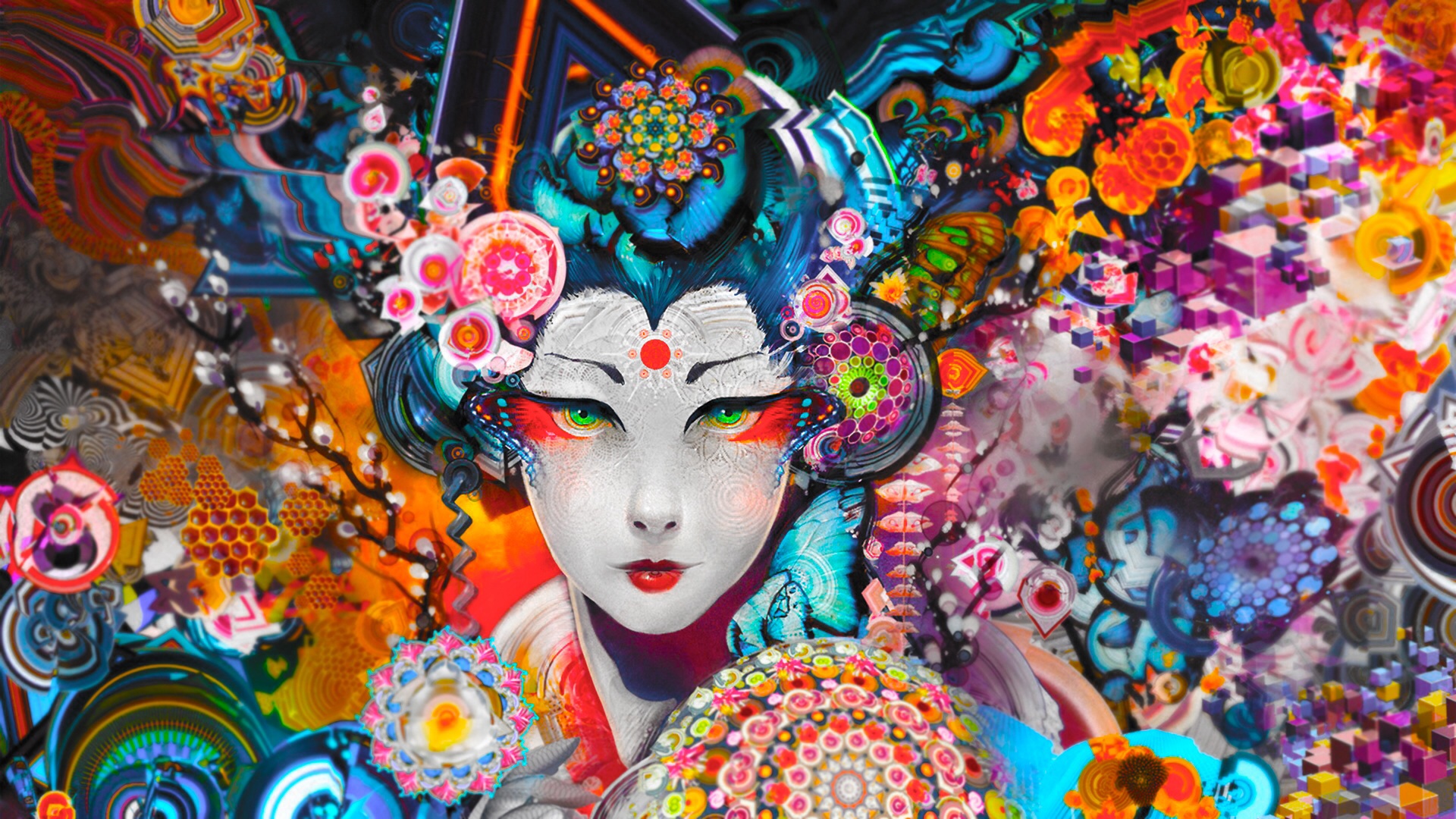 android wallpaper tumblr,peking opera,psychedelic art,art,painting,colorfulness