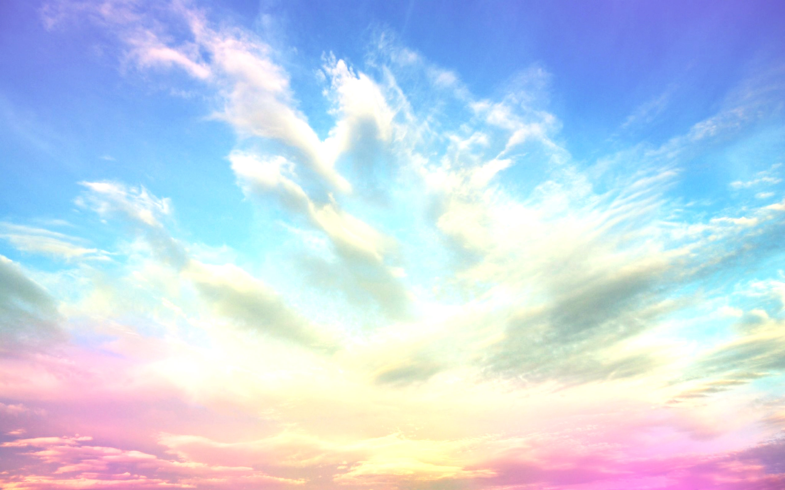 カラフル壁紙tumblr,空,昼間,雲,青い,雰囲気