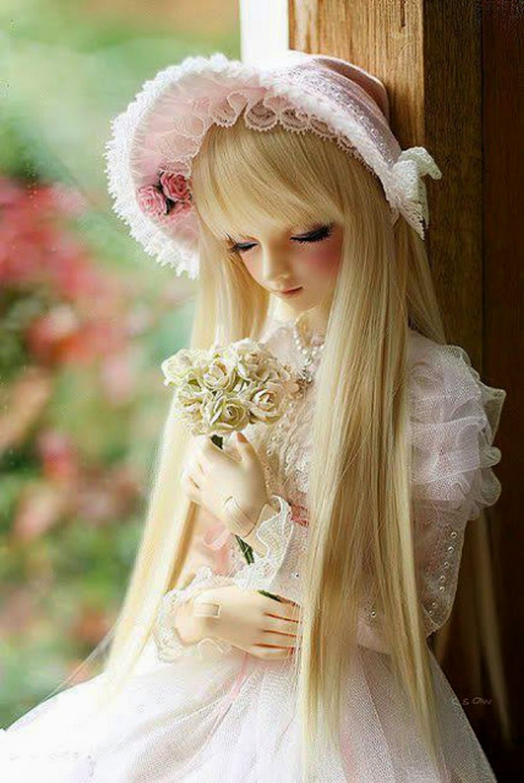 sad dulhan wallpaper,hair,doll,white,clothing,pink