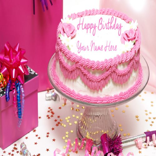 carta da parati nome jiya,torta,rosa,torta di compleanno,buttercream,decorazione di torte