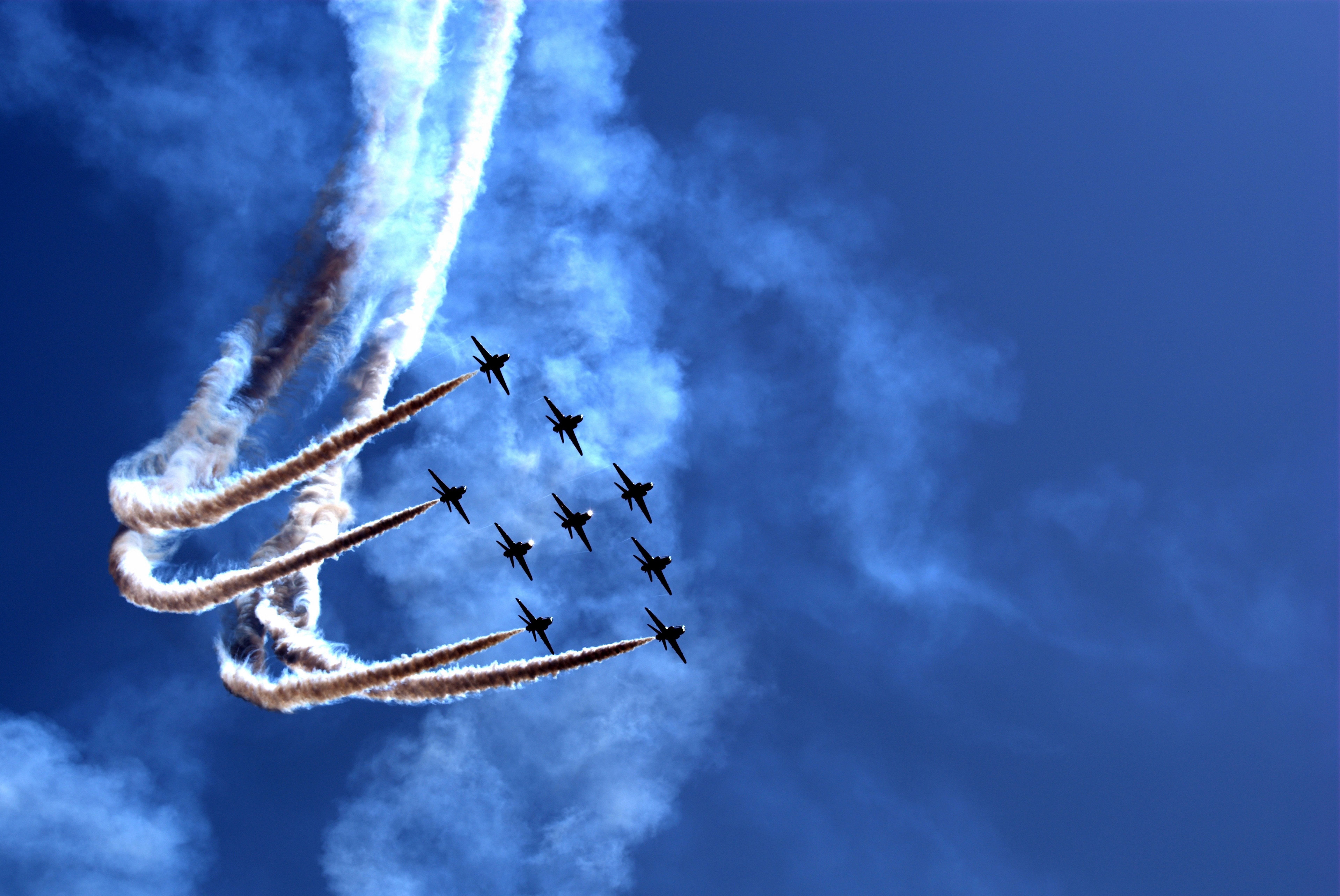 ak name wallpaper,blue,air show,aerobatics,airplane,sky