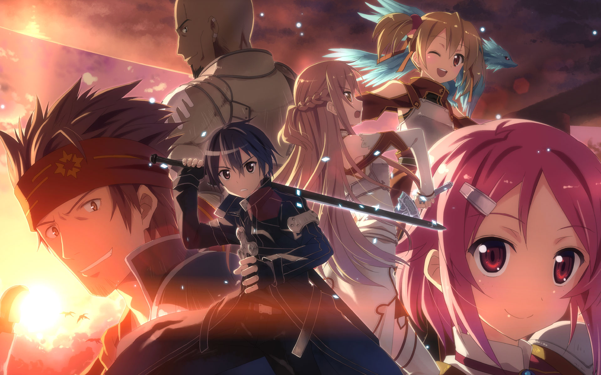 anime wallpaper sao,anime,cg artwork,cartoon,sky,illustration