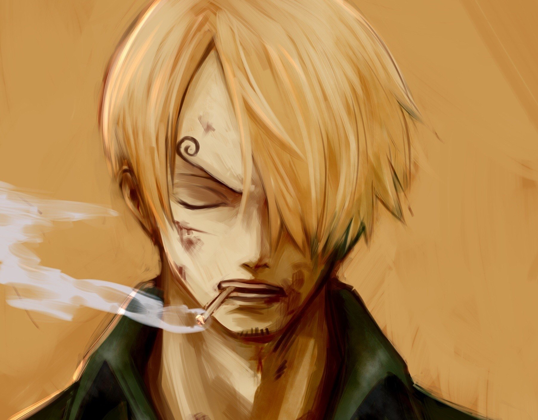 fond d'écran sanji,cheveux,visage,coiffure,dessin animé,blond